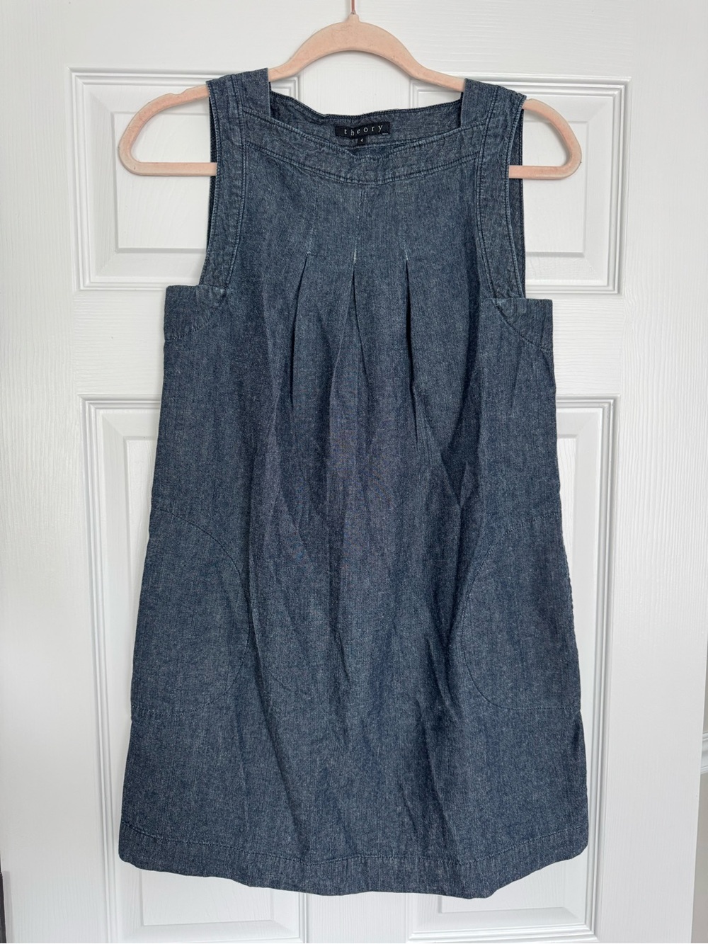 Vintage Theory Sleeveless Denim/Chambray Mini Shift Dress